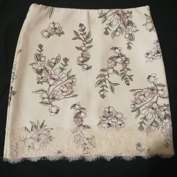 Pink Skirt w/Lace Trim - Picture 3 of 6